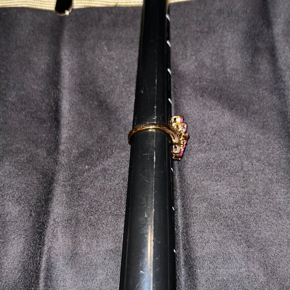 This Created Lab Diamond Ring Beautiful Clear, Pi… - image 4